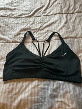 Gymshark green Ruched Strappy Sports Bra